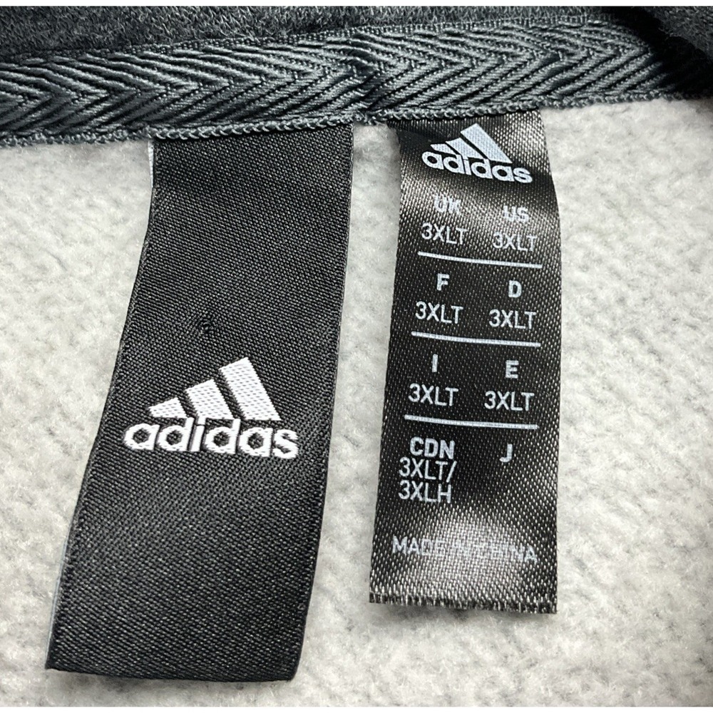 Adidas Men's Grey Full Zip Sweater Size 3XLT - Picture 5 of 7